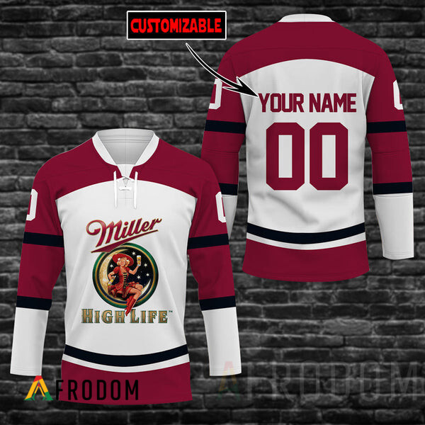 Custom Miller High Life Hockey Jersey HU