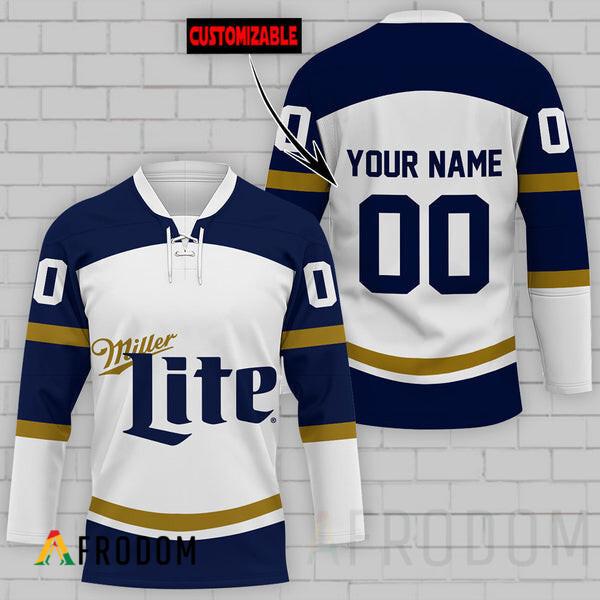 Custom Miller Lite Hockey Jersey HU