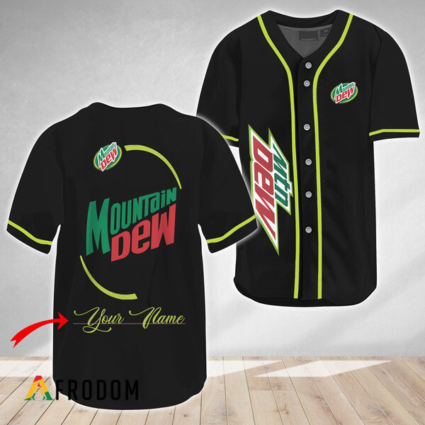 Custom Mountain Dew Baseball Jersey HU