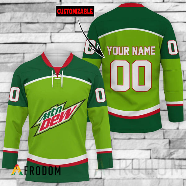 Custom Mountain Dew Hockey Jersey HU