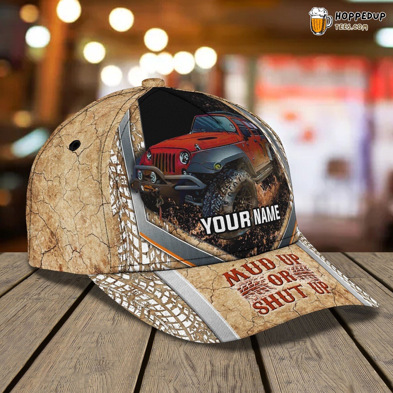 Custom Mud Racing Cap Mud Up Racer Design Unique Baseball Hat