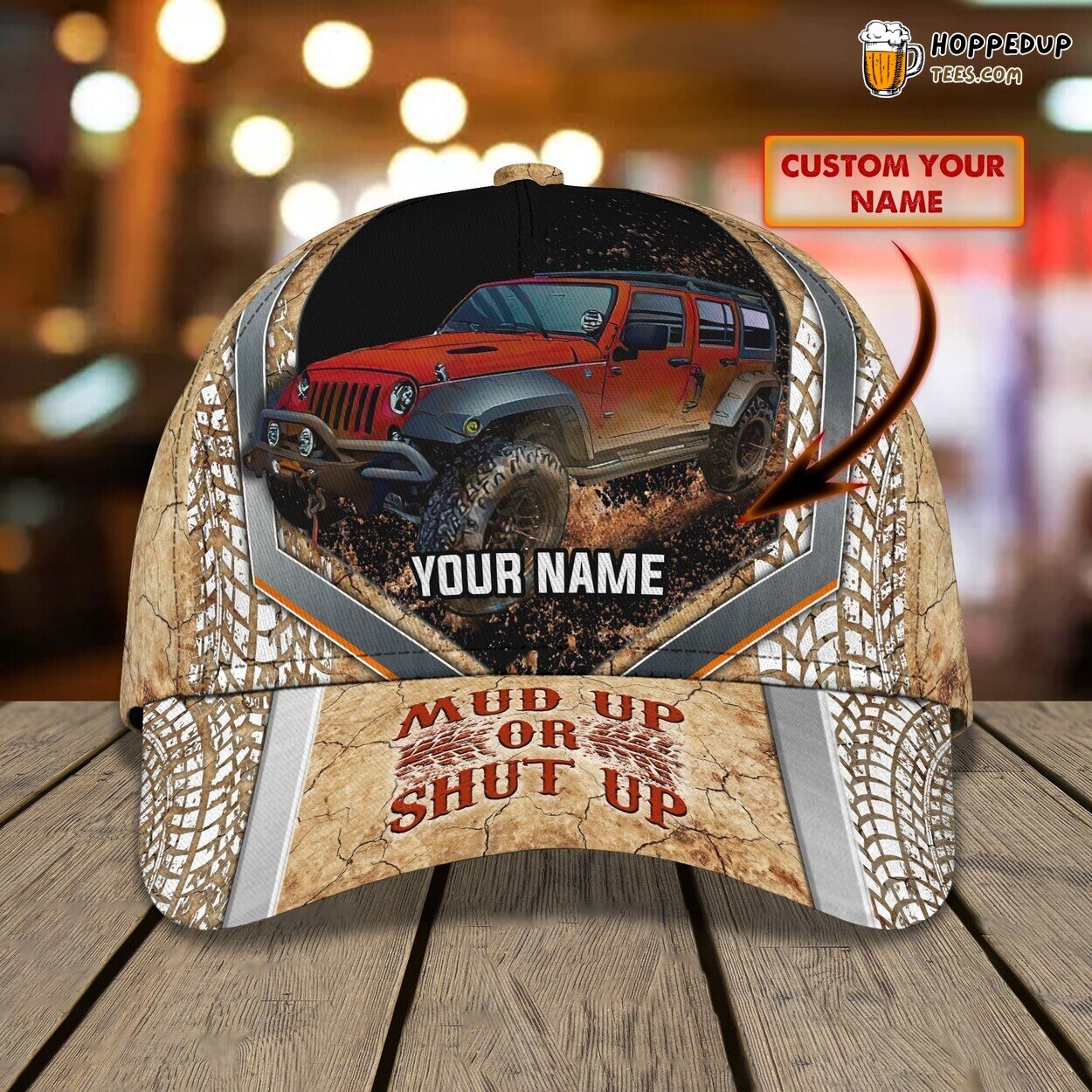 Custom Mud Racing Cap Mud Up Racer Design Unique Baseball Hat