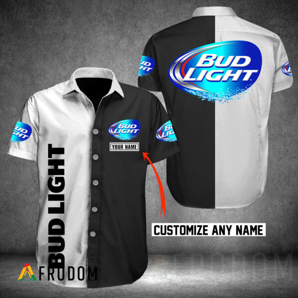 Custom Multicolor Bud Light Hawaii Button Shirt HU Custom Multicolor Bud Light Hawaii Button Shirt HU