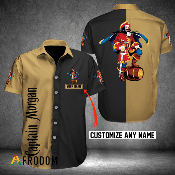 Custom Multicolor Captain Morgan Hawaii Button Shirt HU