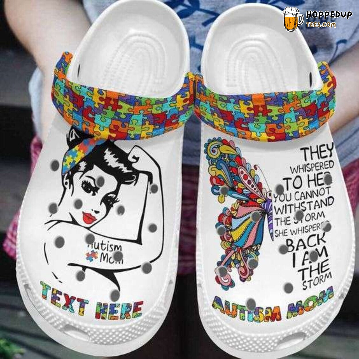 Custom Name Autism Awareness Strong Mom I Am The Storm Shoes