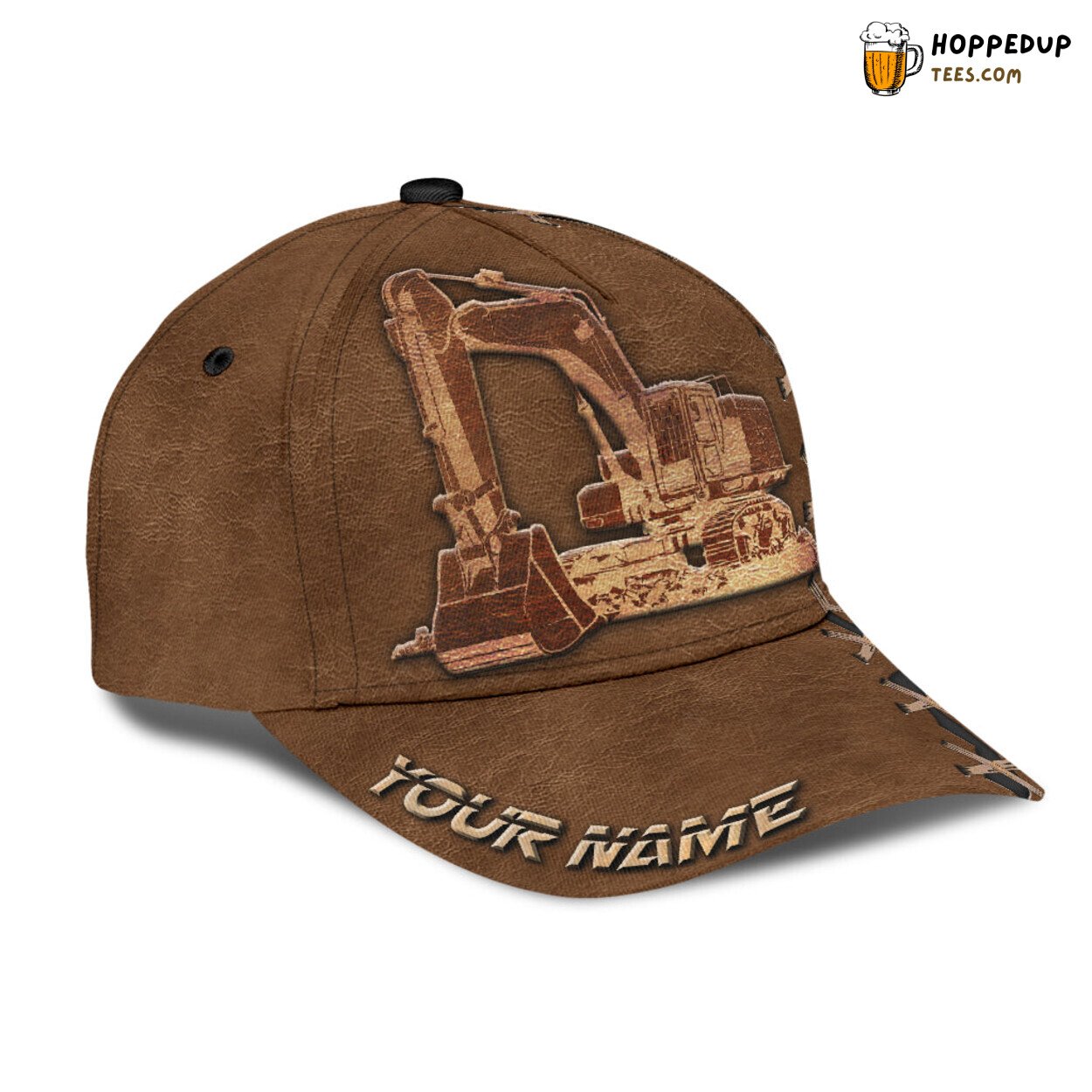 Custom Name Cool Excavator Heavy Equipment Classic Hat Design Unique Style Cap