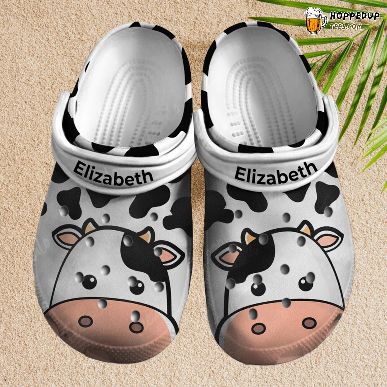 Custom Name Dairy Cattle Cow Farm Theme Comfortable Clogs Shoes