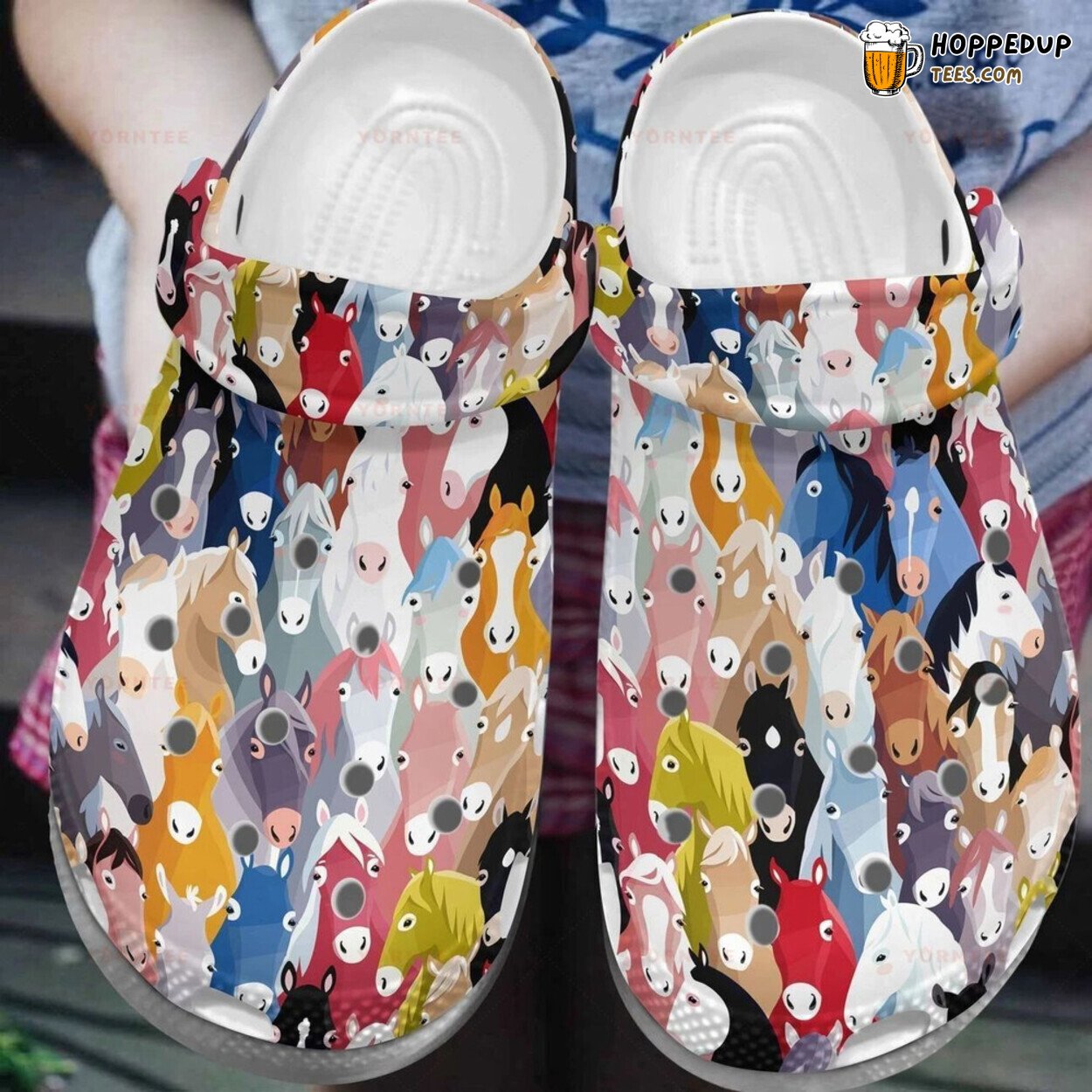 Custom Name Horse Beautiful 2 Lover Gift Comfy Rubber Clog Shoes