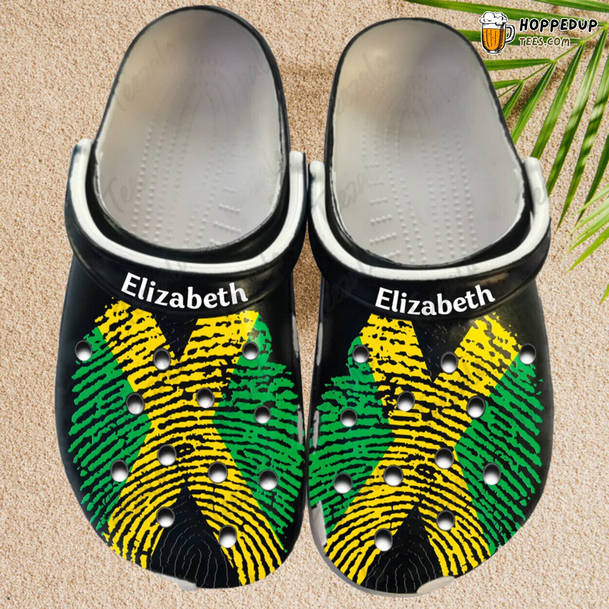Custom Name Jamaica DNA Themed Comfortable Unique Design Clogs