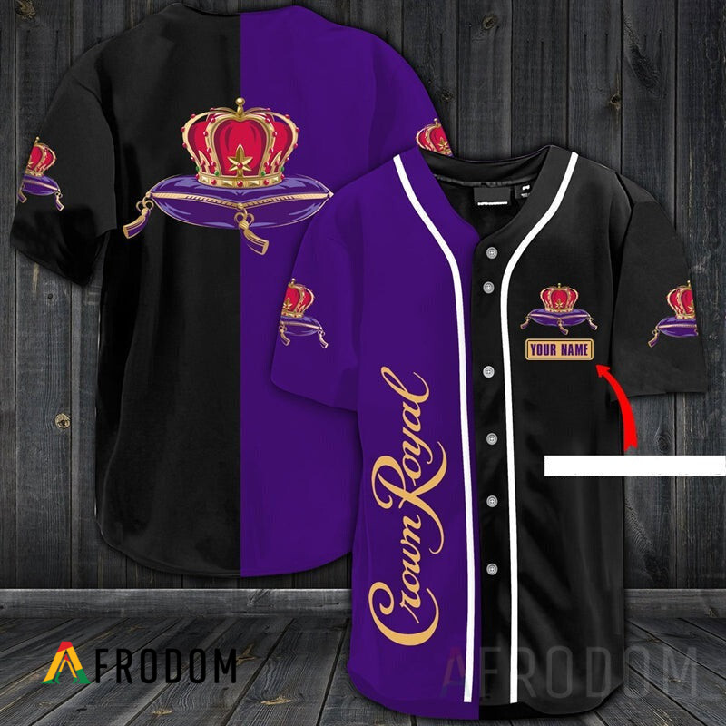 Custom Name Multicolor Crown Royal Baseball Jersey Shirt HU