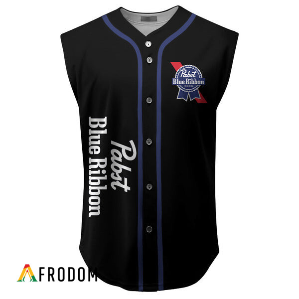 Custom Pabst Blue Ribbon Sleeveless Jersey HU
