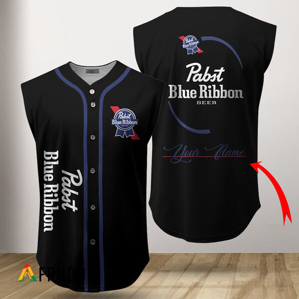 Custom Pabst Blue Ribbon Sleeveless Jersey HU