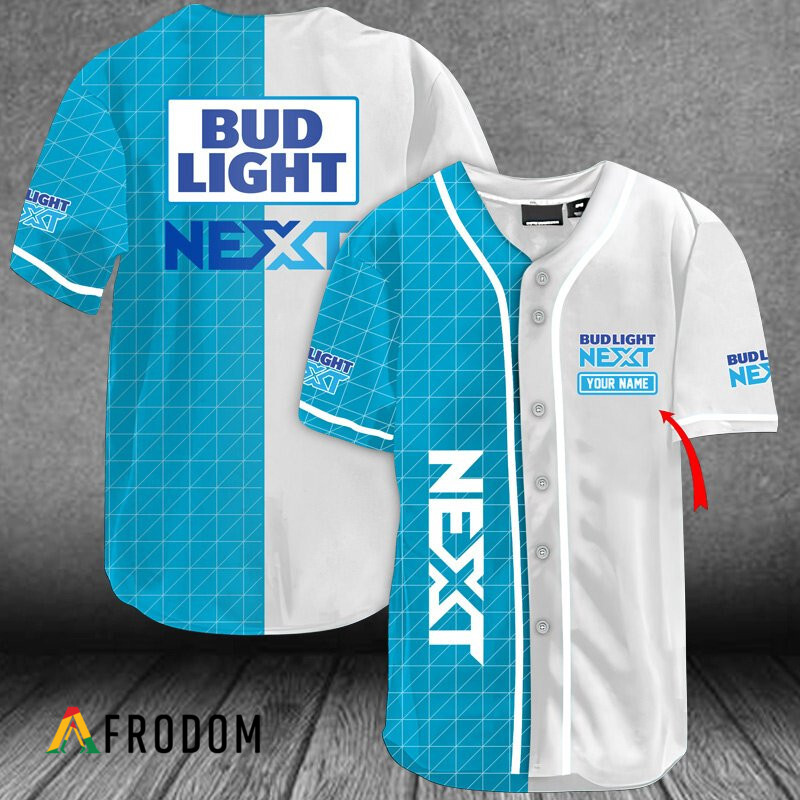 Custom Plaid And White Split Bud Light Next Baseball Jersey HU