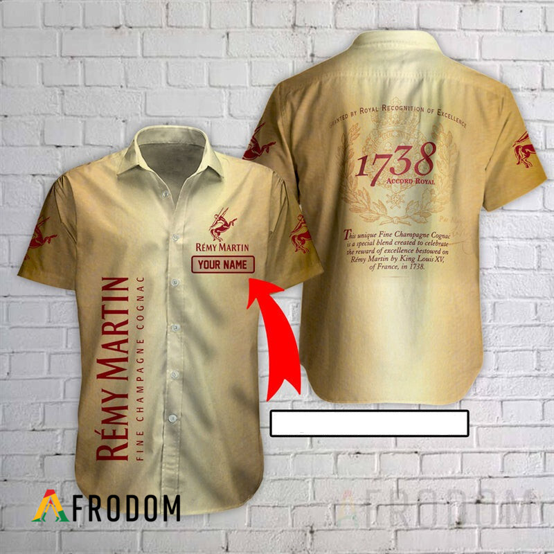 Custom Remy Martin 1738 Hawaii Button Shirt HU