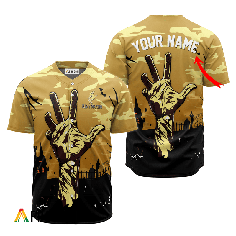 Custom Remy Martin Halloween Zombie’S Hand Baseball Jersey HU