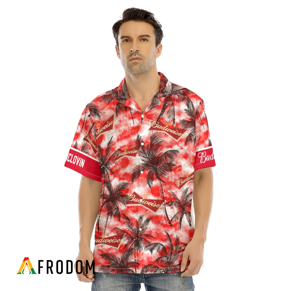 Custom Tropical Budweiser Beer Hawaiian Shirt And Shorts Set HU
