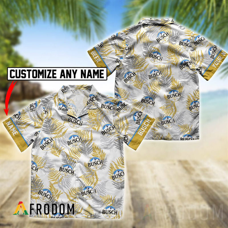Custom Tropical Busch Beer Hawaiian Themed Shirt HU