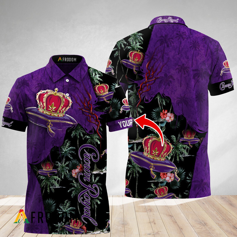 Custom Tropical Crown Royal God Polo Shirt HU