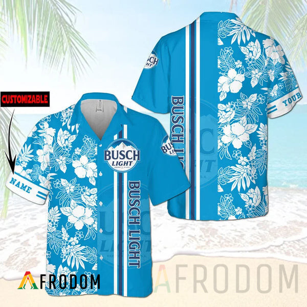 Custom Tropical Flowers Busch Light Hawaiian Shirt HU