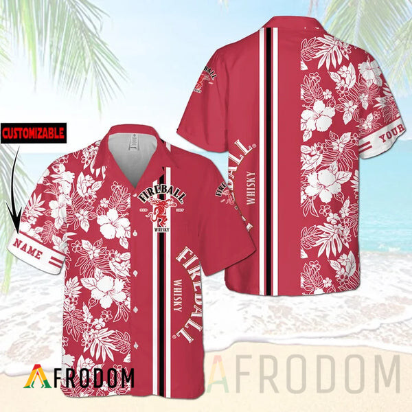 Custom Tropical Flowers Fireball Hawaiian Shirt HU