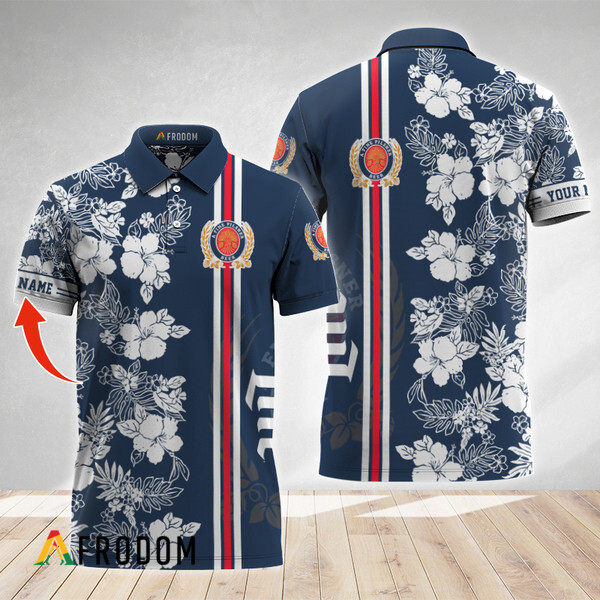 Custom Tropical Flowers Miller Lite Polo Shirt HU