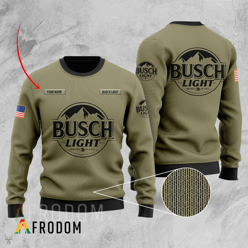 Custom U.S Flag Busch Light Sweater HU