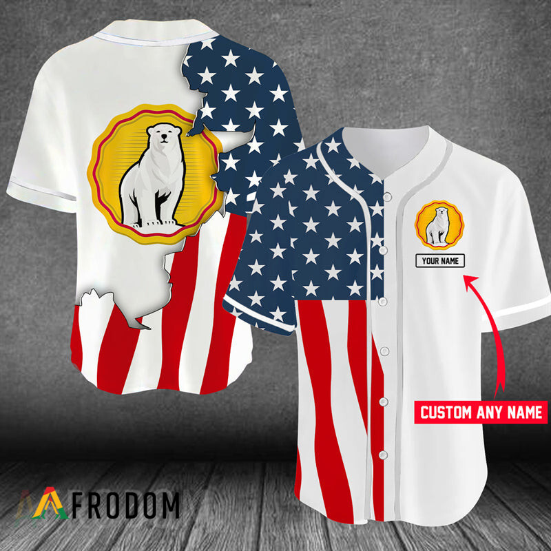 Custom Us Flag Bundaberg Baseball Jersey HU