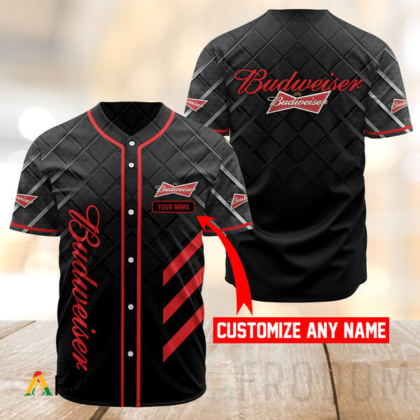 Custom Vintage Budweiser Baseball Jersey HU