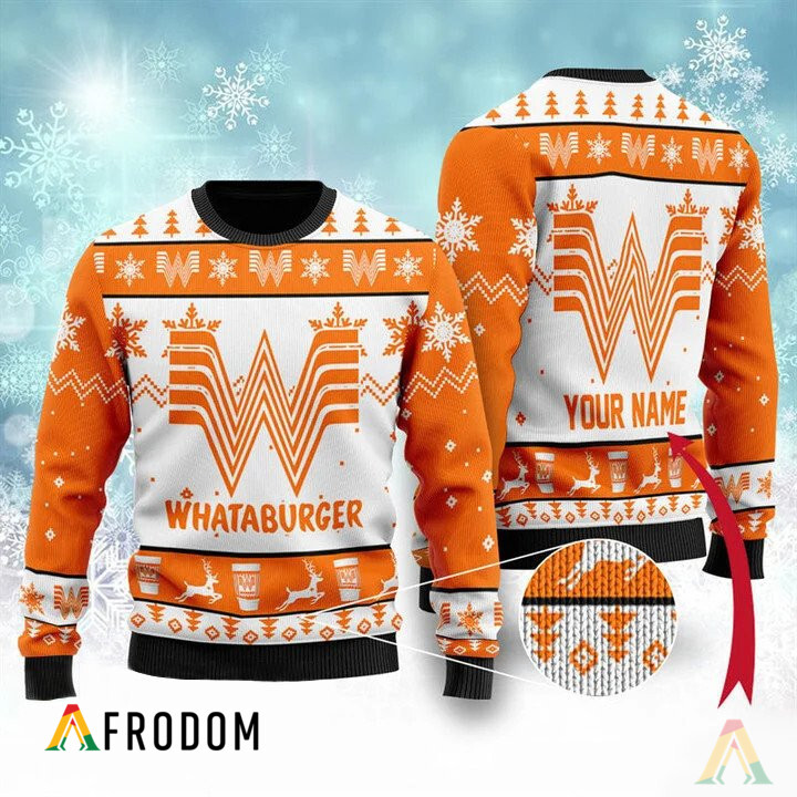 Custom Whataburger Christmas Sweater HU