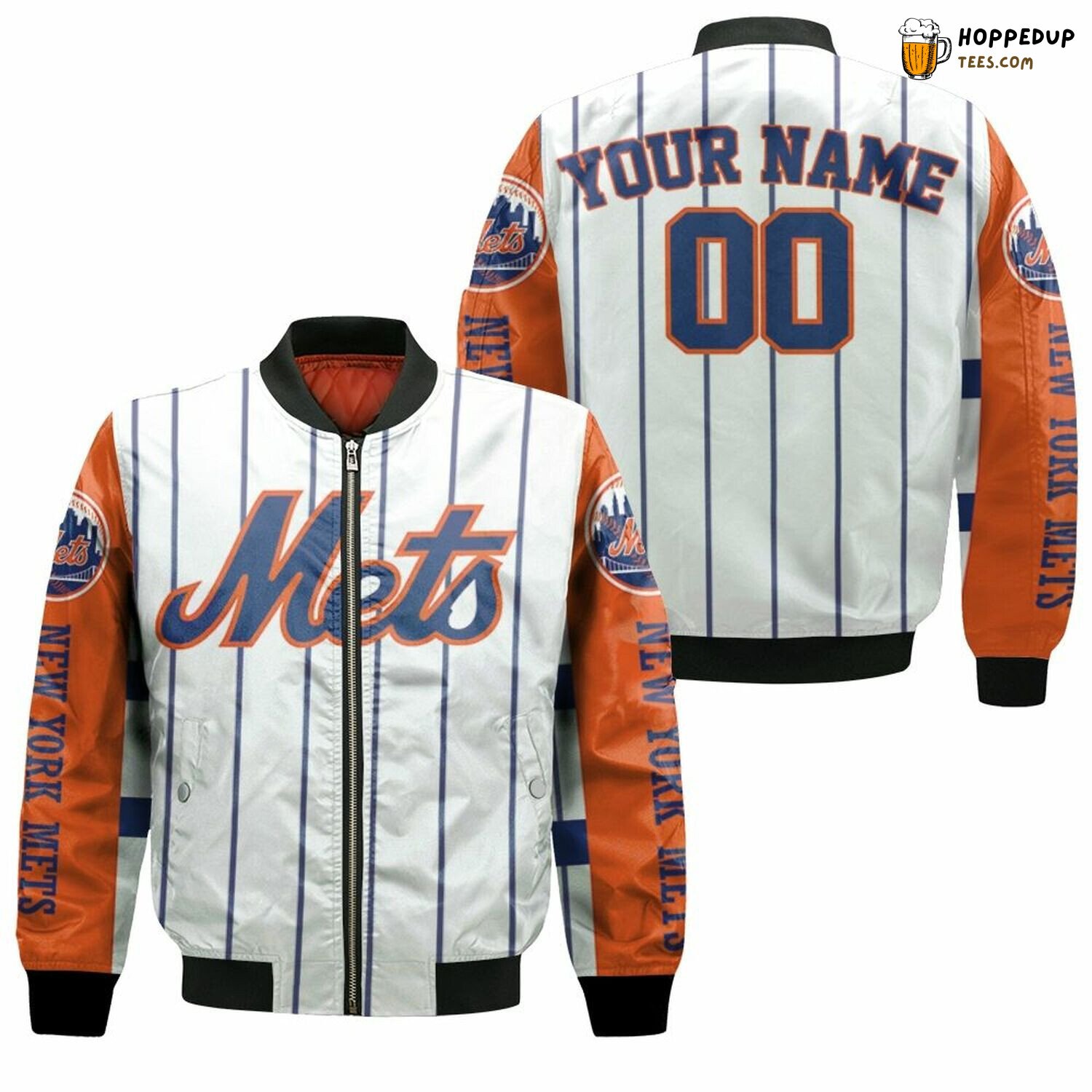 Customizable New York Mets MLB Name Number Exclusive Bomber Jacket