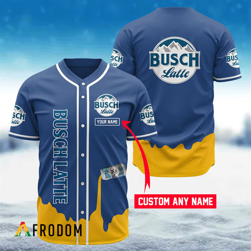 Customize Busch Latte Baseball Jersey Shirt HU Customize Busch Latte Baseball Jersey Shirt HU