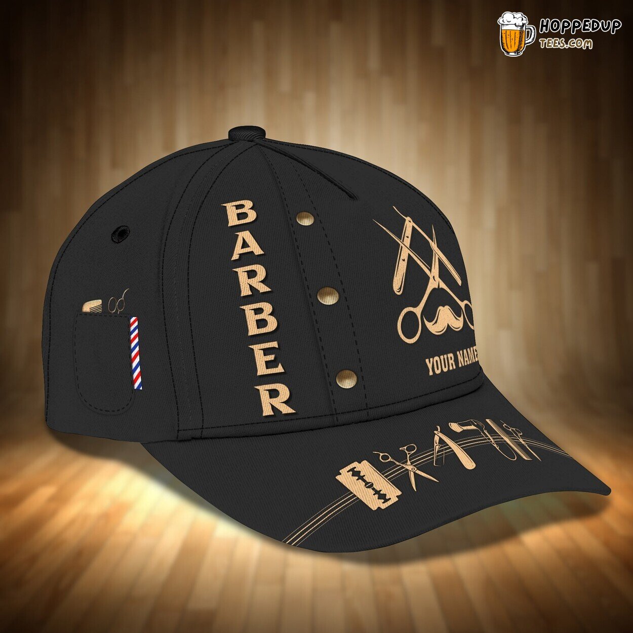 Customized 3D Barber Baseball Cap Unique Gift Barber Men Women Design Hat