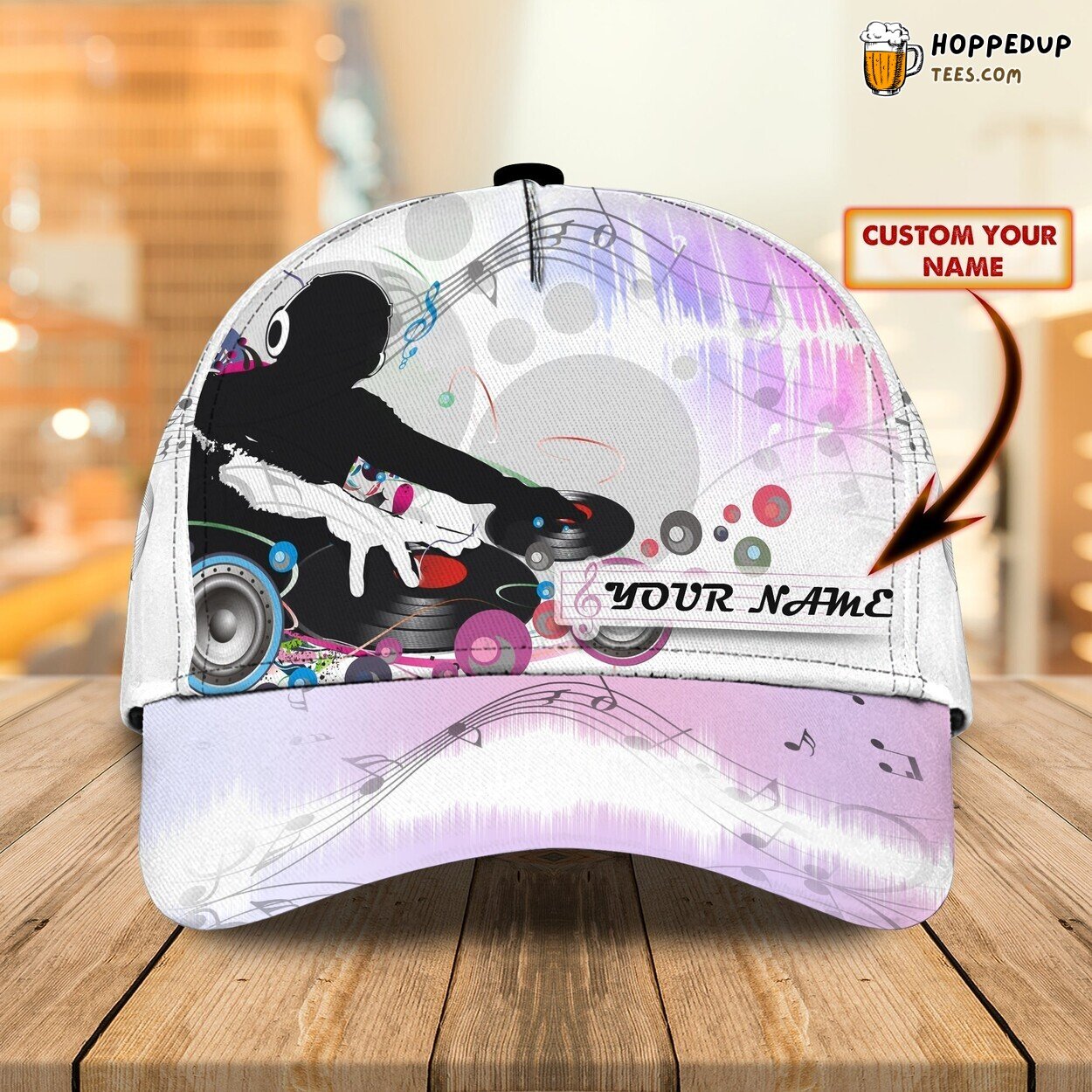 Customized 3D Music DJ Cap Women DJ Baseball Design Hat Unique Gift