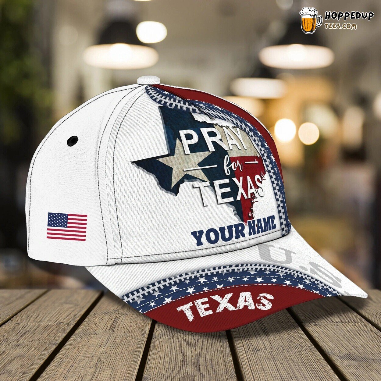 Customized 3D Print Baseball Cap Pray Texas Classic Hat Support Love