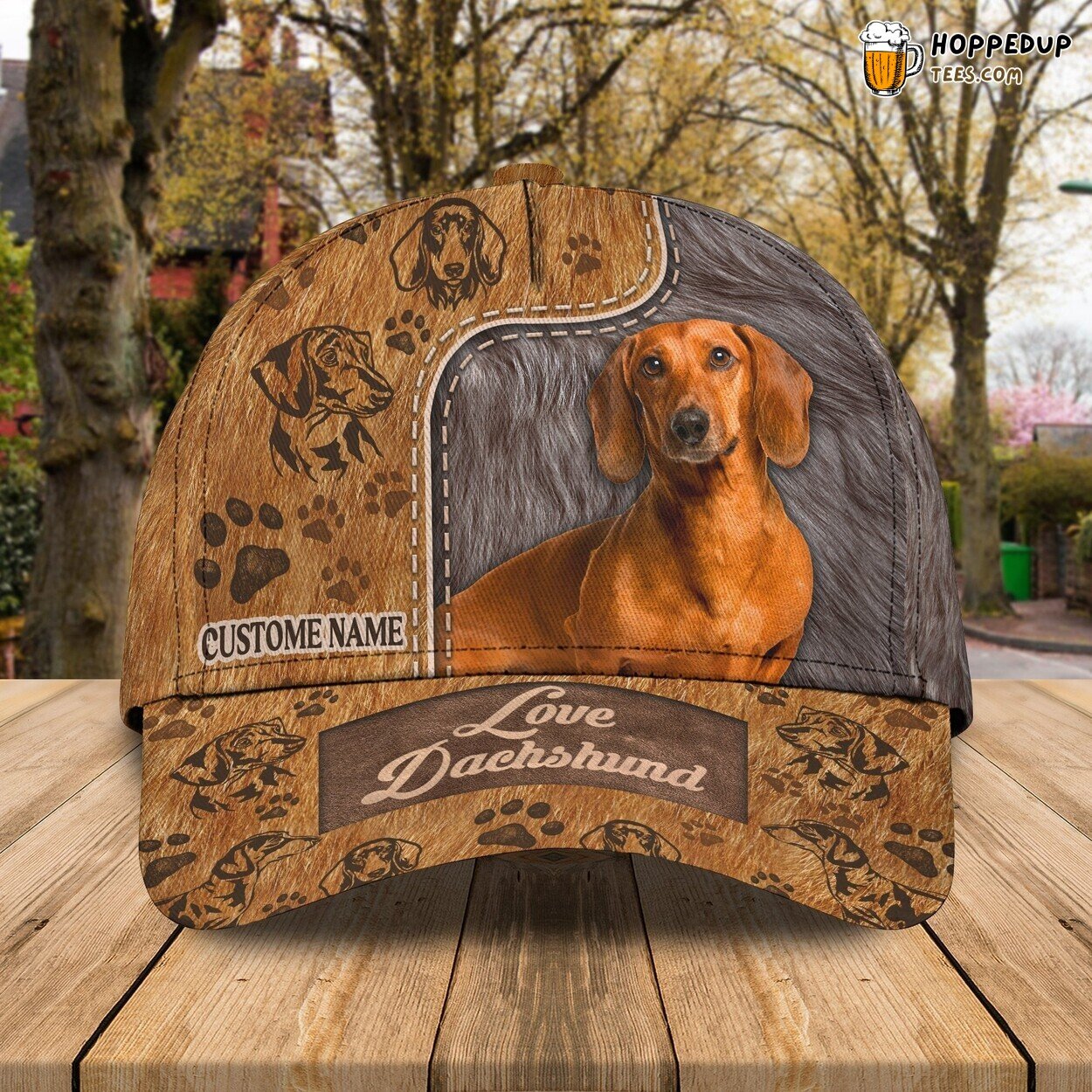 Customized 3D Print Baseball Dog Cap Dog Lovers Dachshund Dog Classic Hat
