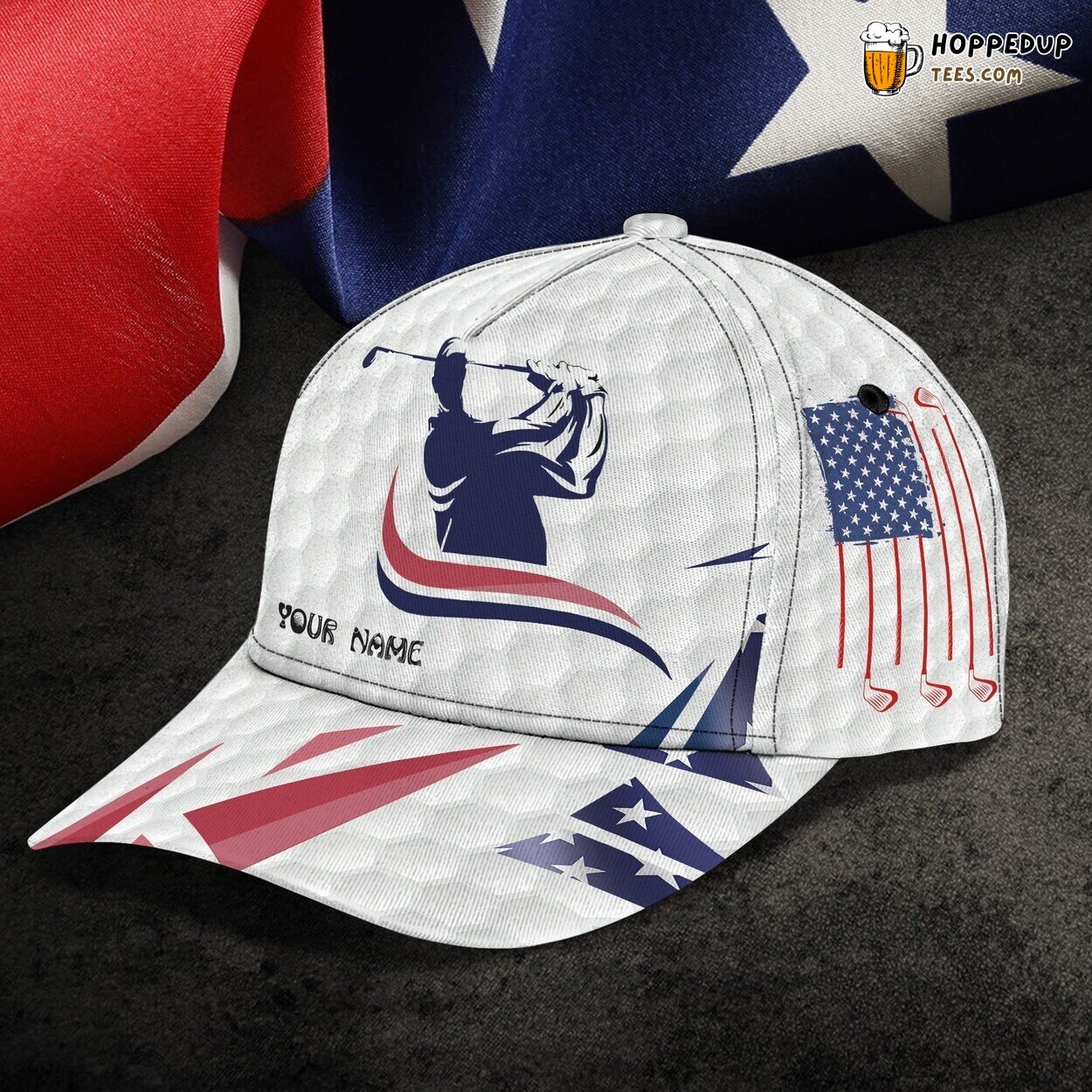 Customized 3D Print Classic Cap Golfer Golf Men Women Hat Gift Love