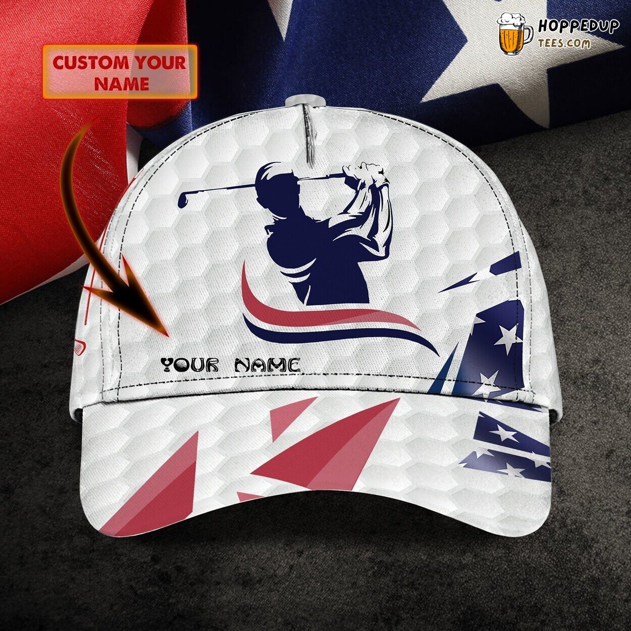 Customized 3D Print Classic Cap Golfer Golf Men Women Hat Gift Love