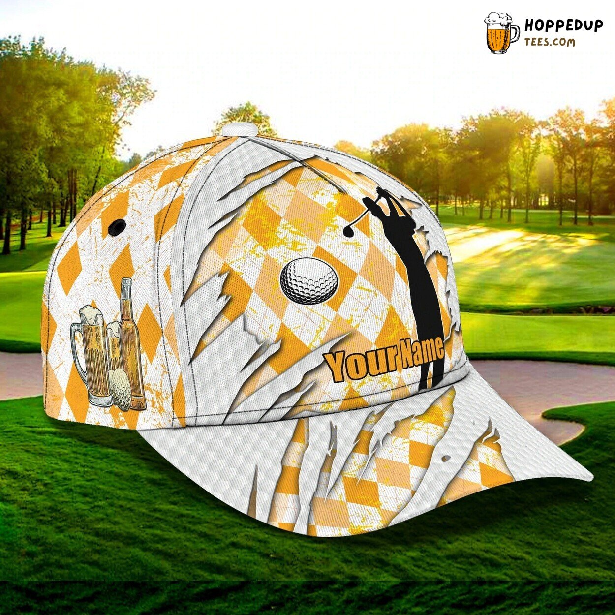 Customized 3D Print Mens Golf Cap Birthday Golf Man Golfer Friend Gifts Hat