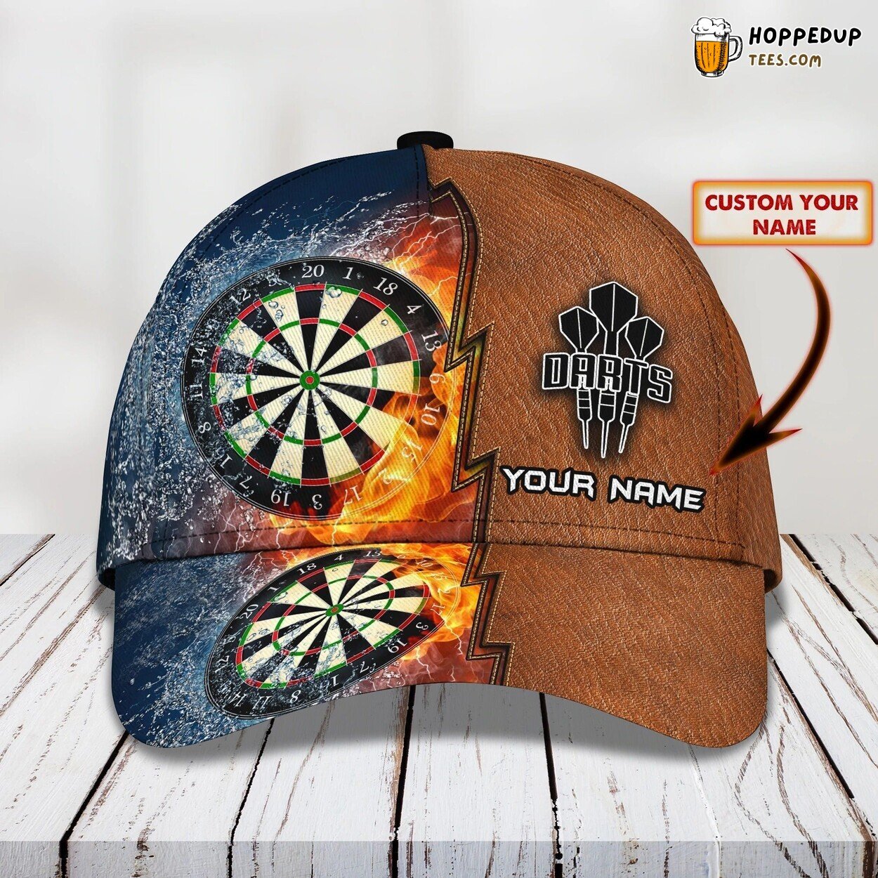 Customized Baseball Dart Cap Leather Pattern Design Boy Darter Lover Gift Hat Customized Baseball Dart Cap Leather Pattern Design Boy Darter Lover Gift Hat