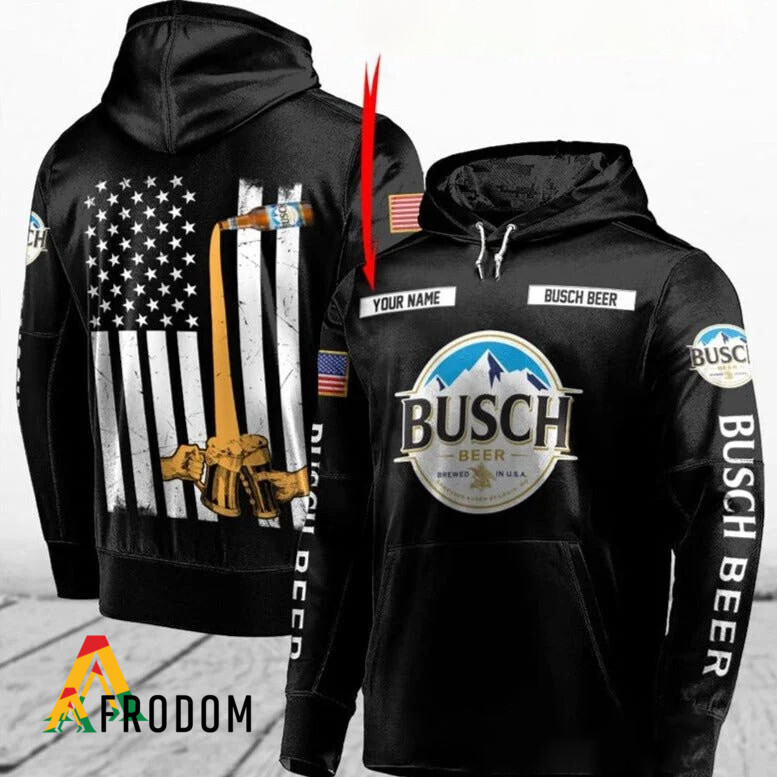 Customized Black Busch Beer Fan Hoodie HU