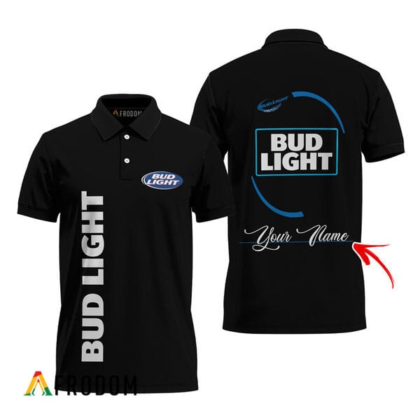 Customized Black Polo Shirt From Bud Light HU