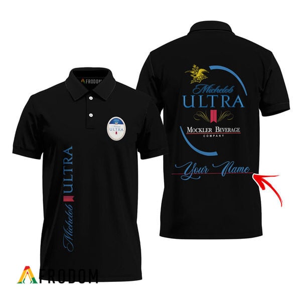 Customized Black Polo Shirt From Michelob Ultra HU