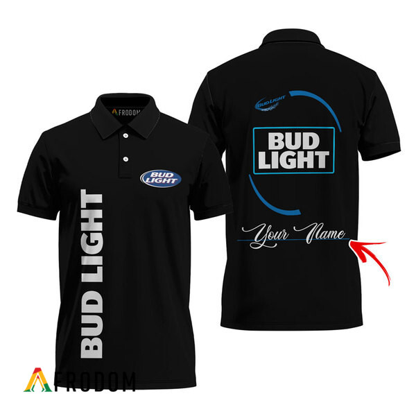 Customized Bud Light Black Polo Shirt HU