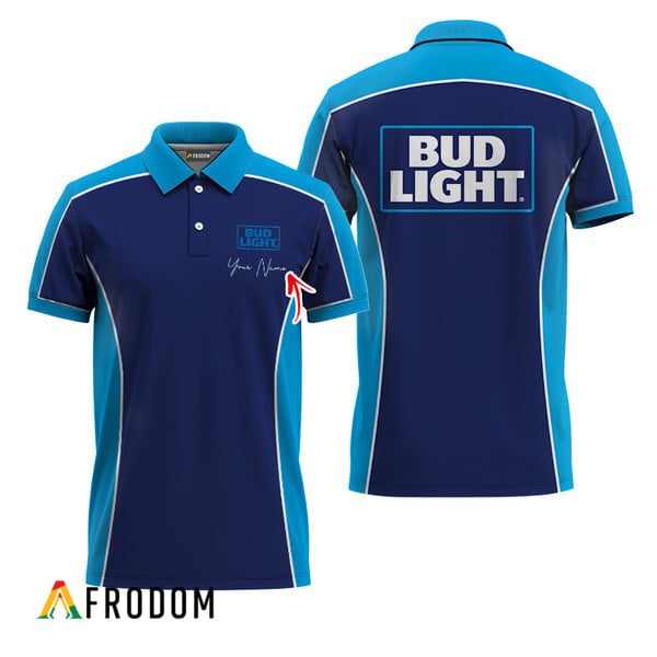 Customized Bud Light Side Color Block Polo Shirt HU