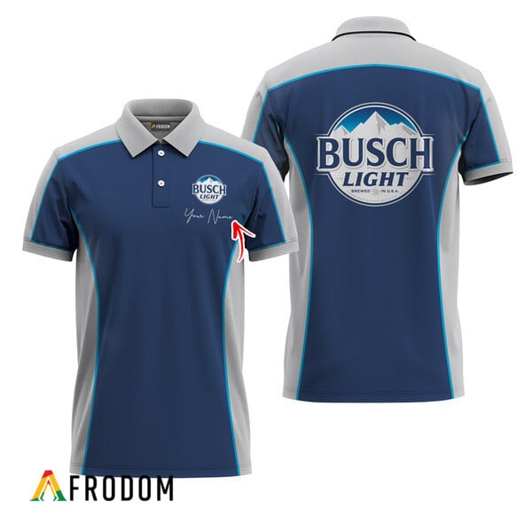 Customized Busch Light Side Color Block Polo Shirt HU