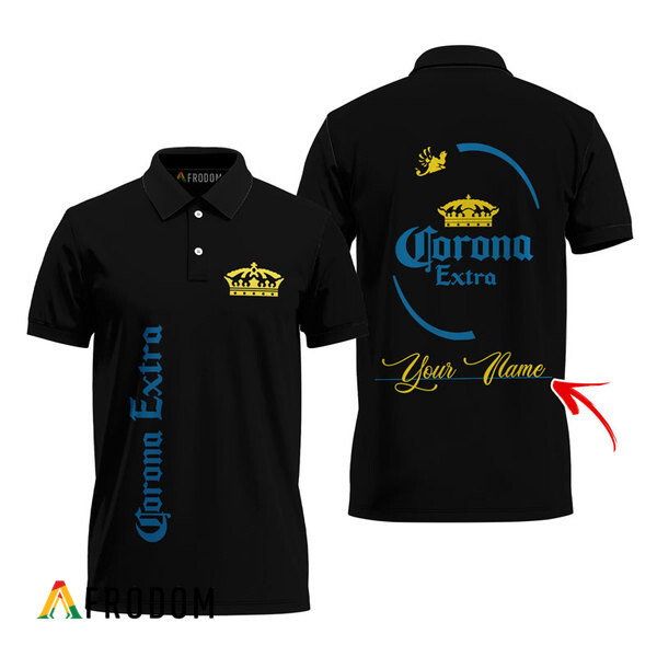 Customized Corona Extra Black Polo Shirt HU
