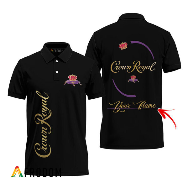 Customized Crown Royal Black Polo Shirt HU
