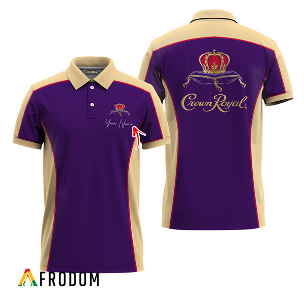 Customized Crown Royal Side Color Blocked Polo Shirt HU