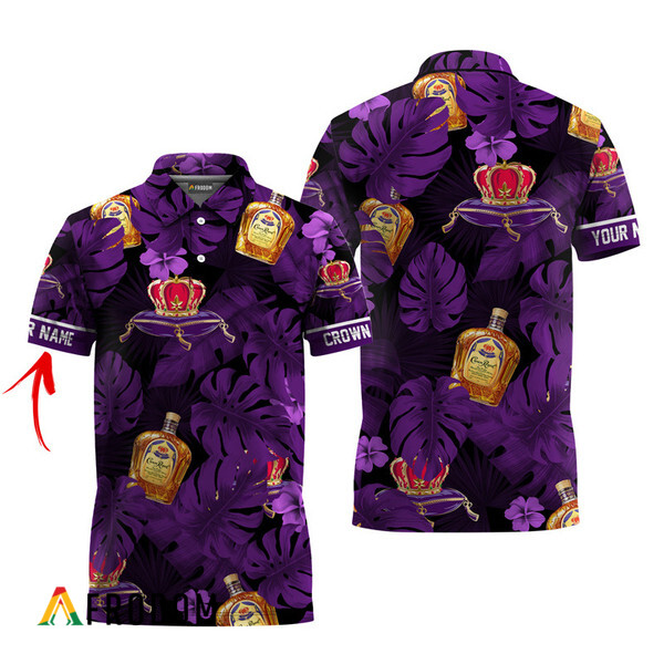 Customized Crown Royal Tropical Hawaiian Polo Shirt HU