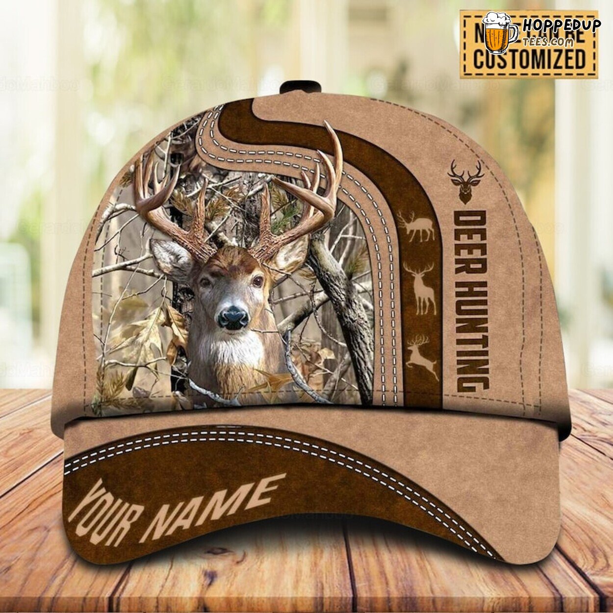 Customized Deer Hunting Cap Men Personalized Unique Father’s Day Design